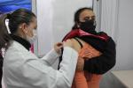 Santina Isabel Tariga recebeu a primeira dose da vacina<br />Foto: Maiara Rovêa 